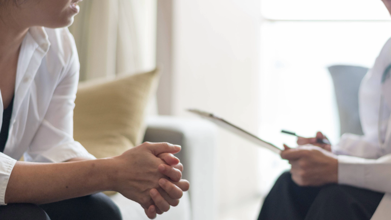 Asking healthcare person questions